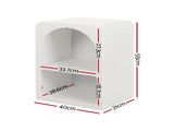 Artiss Bedside Table Shelves Side End Table Storage Nightstand White ARCHED FURNI-P-BS-01-WH