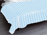 1000 Thread Count Cotton Rich Queen Bed Sheets 4-Piece Set in Striped Sky Blue CVC-10QD-STBU