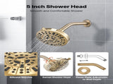 Tub and Shower Faucet Set, Complete with 127 mm Rainfall Shower Head and Bathtub Spout, 8-Setting V952-YGHLLTZHHWHWLKQ5W001V0