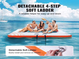 Inflatable Floating Dock, 7 x 7FT Inflatable Dock Platform, Non-Slip Water Floating Dock Mat with V952-CQFT7X7FTBJHTBHI7V0
