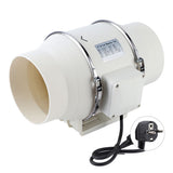 High Efficiency Inline Duct Fan Air Extractor Bathroom Kitchen Ventilation System 80W V1294-YM0901-DE-JY10737-02