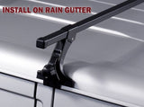 120cm Universal Rain Gutter Car Roof Rack Cross Bars Black Adjustable Brackets Large V610-ROORAC-RG-BLA-120-24