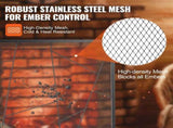 Fireplace Screen Single Panel, Sturdy Iron Mesh Fireplace Screen, 906MM Spark Guard V952-BLMHSJY3545I7H0S1V0