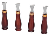 4pcs Leather Edgers Sharp Professional Trimming Working Kit with Wooden Handle for DIY Craft Leather V1294-YM0523-3111210398111