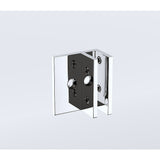 110x70cm Corner Frameless Shower Screen with Chrome Wall Channel and Floor F-Bracket and SS Hinges, V63-872031