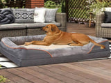 Memory Foam Dog Sofa with Orthopedic Bed & Rim Pillow V767-XPET368-2XL-V1