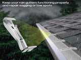 5 Inch Aluminum Gutter Hangers with Assembled Screw - Hidden Brackets for Rain Gutter Support, 50 V1370-AZ4-10473