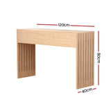 Artiss Console Table Hallway Fluted 120CM Pine FUR-U-CST-04-WD