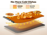 Devanti Food Warming Mat 80cm Electric Food Warmer Roll Up Buffet Tray Grey FWM-8D-GY