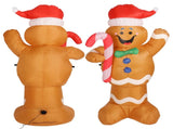1.5m Height Christmas Inflatables Gingerbread Man Candy Canes Blow Up Yard Decoration Snowman V1294-YM3115220106714-0421