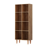 Artiss Bookshelf Bookcase 4 Tiers LEOR Walnut FURNI-Q-BSHELF-05-WD