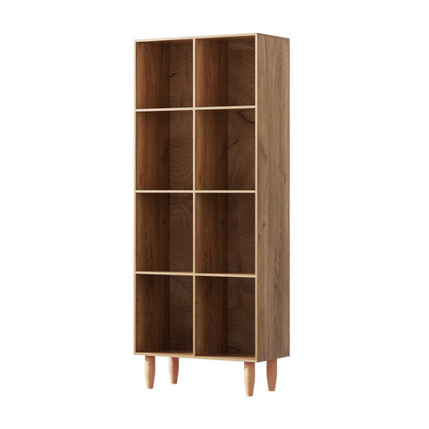 Artiss Bookshelf Bookcase 4 Tiers LEOR Walnut FURNI-Q-BSHELF-05-WD