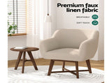 Artiss Armchair Tub Chair Beige Aston FA-CHAIR-ACC024-BG