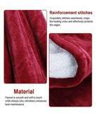 Double-side Flannel Heated Electric Throw Rug Blanket Fast Heating Warm Washable RED V201-FDZ1316RE8AU