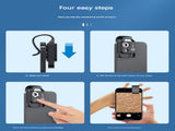 White Portable 200X Clip-On Microscope Lens for Smartphone - HD Pocket Magnifier with CPL Filter and V888-ELOSUNG32961