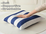 18" x 18" Throw with Inserts, Pack of 2 Outdoor Waterproof Striped Pillow, Square Decorative V1258-DP02-C-3210