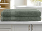 2 Pack Bath Sheets Set Cotton Extra Large Towel Green TOWEL-D-180-L-GN