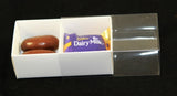 50 Pack of White Card Chocolate Sweet Soap Product Retail Gift Box - 2 Bay Compartments - Clear V382-50CHOC2BAY