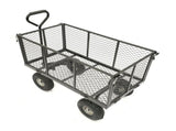 Wallaroo Steel Mesh Garden Trolley Cart 300kg Capacity Wheel - Hammer Grey GMC-H38-HM