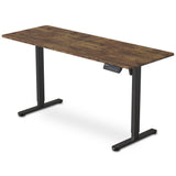 FORTIA Sit to Stand Standing Desk, 160x60cm, 72-118cm Electric Height Adjustable, Walnut Style V219-ADKSSTFO6WLKB