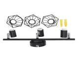 3 Light Track Lighting Kit Rotatable Heads Matte Black Finish Modern Fashionable Ceiling Spotlight V1294-YM0703-3119230081211
