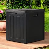 Gardeon Outdoor Storage Box 80L Container Lockable Garden Toy Tool Shed Black OSB-80-ABK