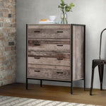 Artiss 4 Chest of Drawers - BARNLY FURNI-G-IND-DT4D-WD-AB