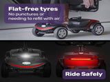 EQUIPMED FreeRoam Mid-Sized Lithium Fast Easy Charge Mobility Scooter, Red V219-HMBMSCEQ3LRA