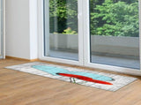 Anti slip Water Absorbent Mat Love Shape Wood Grain Bathroom Mat V1294-YM0901-JY20203-04