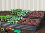Green Fingers 2x Garden Bed 210x90cm Planter Box Raised Container Galvanised Herb GARDEN-ALUMGR-21-FC2