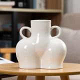 Large White Ceramic Vase For Home Decor With Dried Flower Design PRL-5007722750DBT