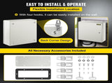 NEMA Steel Enclosure, 20 x 20 x 6'' NEMA 4X Steel Electrical Box, IP66 Waterproof & Dustproof, V952-DQXJSTCFS50X50X15V0