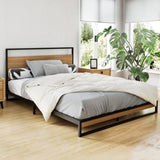 Artiss Bed Frame Double Size Metal Bed Frame DANE MBED-C-DANE-D-BK