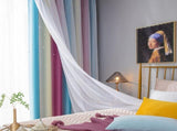 Star Curtains Stars Blackout Curtains for Kids Girls Bedroom Living Room Colorful Double Layer Star V1294-YM0901-H35315PU-5