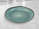 3 Pieces Reactive Glazed Ceramic Organic Fine Dinner Set with Plate and Bowl EARTHY AQUA V274-HA-LA-P0024301-BU