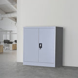 Two-Door Shelf Office Gym Filing Storage Locker Cabinet Safe V63-774205