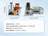 Automatic Stripping Machine, 0.06''-1.18'' Electric Motorized Cable Stripper, 180 W, 60 ft/min V952-BX180W11525MMAVETV3
