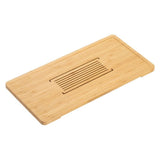 1Pc Bamboo Drain Tray for Kitchen Chocolate Color Storage Plate V1192-AZ-W-29158