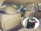 2 Pack Car Backseat Organizer, 600D Oxford Cloth Kick Mats with Foldable Tray, Touchscreen Tablet V1192-AZ-W-18232