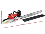 Giantz 62cc Petrol Chainsaw 24 Inch Bar Chain Saw Tree Pruner 2 Stroke E-Start CSAW-SXTO-24-RDWH-2C