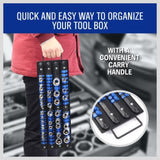 80 Socket Storage Rail Mixed Organizer Rack Holder Ball Locking 1/4" 3/8" 1/2" V465-97274