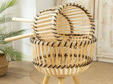 Woven Flower Pot Faux Rattan Planter High Living Room Floor Shelves V1294-YM0626-230201QY03-2
