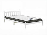 Giselle Single Mattress and Artiss Bed Frame Set White Solid Pine with 16cm Mattress MABF-BON-001S-WH