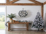 Christabelle Snow-Tipped Snowflocked Tree 61cm Snow Wreath Colonial with Lights 2.74m Garland S CMB-BXS211SN-WG