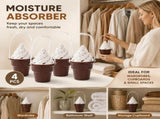 Four Pack Ice Cream Shaped Hanging Moisture Absorbers, Whimsical Cute Decor For Kids & Guest V1221-XM-LB2058-GM077