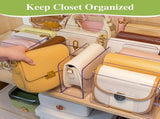 Acrylic Purse Organizer for Handbags and Wallets, Clear Closet Storage Rack with 4 Compartments, Set V1237-ZY-924-141