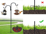 Outdoor Hanging Hook Shepherd's Stand with 5-Prong Base for Hummingbird Feeder Plants Hanger Lantern V1366-AZ2-W-11956