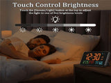 2X Digital Clock Alarm Clock WiFi Clock, Extra Large Letters, Temperature & Humidity, Calendar, V1370-AZ4-10254