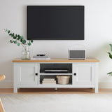 Sarantino Gio TV Stand Cabinet Cupboard in White and Natural Wood Finish TVS-064-02-WHN