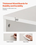 VEVOR 8-Tier Narrow Bookshelf 180cm Wooden Open Bookcase Adjustable Shelf White V952-BSSJZFXBHB1LL260FV0